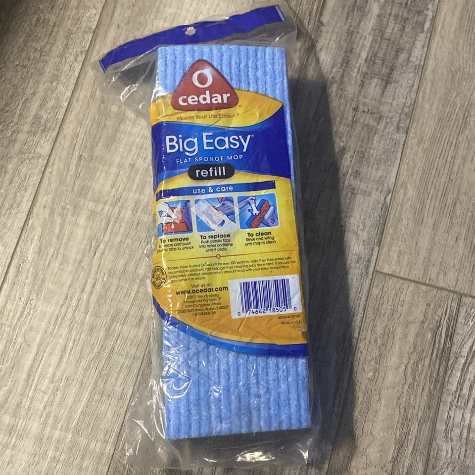 OCedar Big Easy Sponge Mop Head Refill Super Absorbent NEW SEALED
