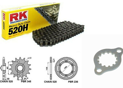 GETRIEBE HONDA 650 / DOMINATOR 1991 1994 KETTE RK 520 KRONE RITZEL + STOPPER