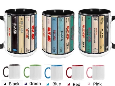 Billy Joel Albums Cassette Collection Retro Coffee Tea Mug Gift
