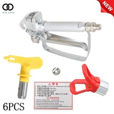 6 Pack 3600PSI Airless Paint Spray Gun w/ Tip Tip Guard Sprayers For Sprayers