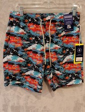 Fair Harbor Bayberry Trunk Swim Shorts Mens M Tropical Peaks 7  Lined NWT