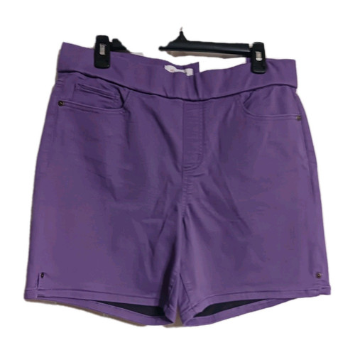 NWT Women's Liz Claiborne Pull-On Amber Shorts Size 14 Purple