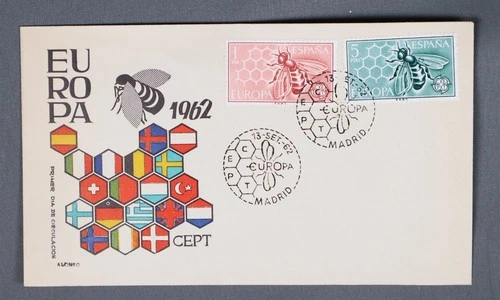 MayfairStamps Spain FDC 1962 Europa Honey Bee Dual First Day Cover aaw_71243