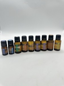 Lot Of 9 DoTERRA essential Oil, 7x15 ML, 2x5ml, USED Serenity, Slim & Sassy, +