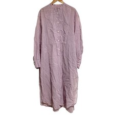 R'IAM-PLAGE Long Sleeve Sheer Shirt Dress, Light Purple Women USED