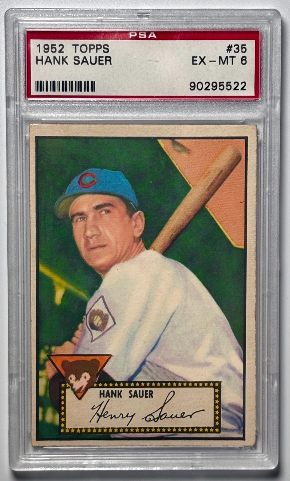 1952 Topps #35 Hank Sauer PSA 6 EX-MT