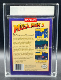Mega Man 5 Nintendo NES CAPCOM OVAL SOQ Sealed New VGA 85+ NOT WATA CGC PSA