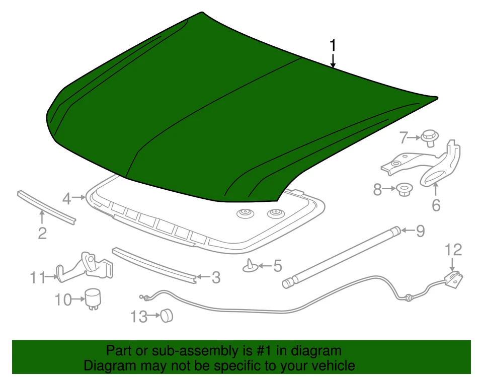Подлинный капот GM 84167164 - Изображение 3 из 3