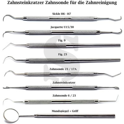 Zahnmedizin Instrumente Zahnreinigung Sonde Zahnsonde Zahnsteinkratzer Dental