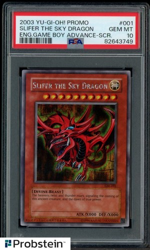 2003 Yu-Gi-Oh! Promo Game Boy Advance Secret #001 Slifer The Sky Dragon PSA 10