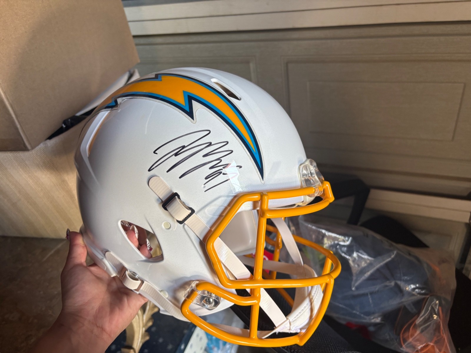 Joey Bosa Autographed Signed Los Angeles Chargers LA Chargers Speed Authentic Full Size Football Helmet With COA 