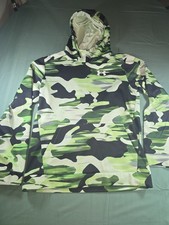 Under Armour Boys Hooded Sweatshirt Green Camo Size YXL