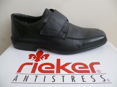 Rieker Herren Slipper Sneakers Halbschuhe Schuhe Leder schwarz B0853