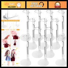 12 Pcs Adjustable Doll Stands for 12-18 Inch Dolls  Action Figures - White Disp