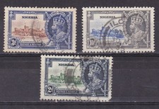 NIGERIA 1935 Sc# 34 CV $22 Silver Jubilee issue King George V Part set Used