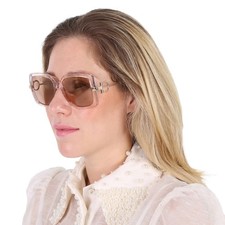 Salvatore Ferragamo Brown Square Ladies Sunglasses SF913S 290 55 SF913S 290 55