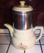 Vintage Ceramic Drip-o-Lator The Enterprise Aluminum Co Coffee Tea Ohio USA Made