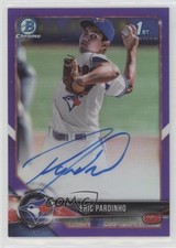 2018 Bowman Chrome Prospect Purple Refractor 158/250 Eric Pardinho Auto br7