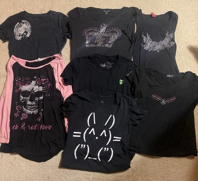 Lot of 7 Vintage Y2K Women's Tops & Tees Size S Emo, Scene, McBling 00s Clothes