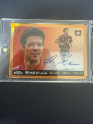 Topps Michael Ballack Bayer Leverkusen 1955 Chrome Autograph #55-MB 07/25