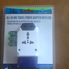 All-in-One Universal Travel Power Adapter W/USB