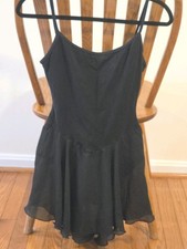 Mirella Dancewear Leotard With Attached Chiffon Skirt Black