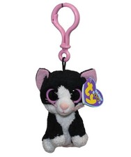 Ty Beanie Boos (Key Clip) - Pepper the Tuxedo Cat, Solid Eyes, MWMT