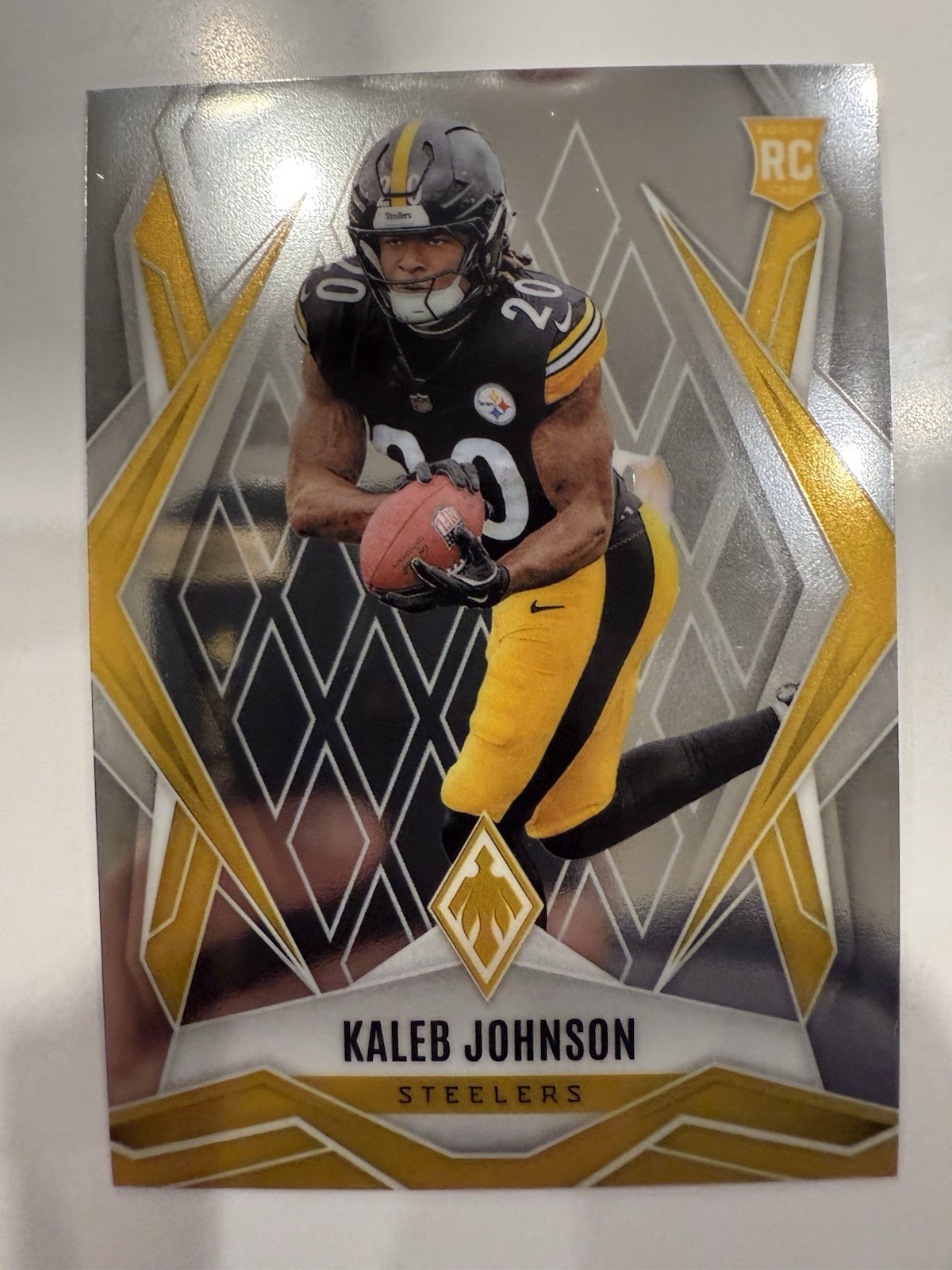 2025 Panini Phoenix Football Kaleb Johnson Rookie Steelers #182