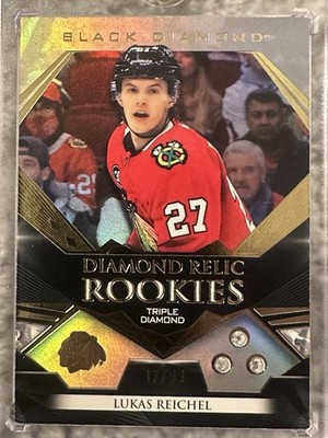 2022-23 UD Black Diamond-Diamond Relic Rookies Triple Diamond Lukas Reichel /99