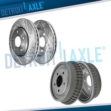 Front Disc Brake Rotors & Rear Drums for Chevy Venture Pontiac Montana Buick