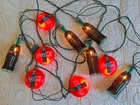 Vintage Coca Cola String Light Set Coke Bottles 1993 WORKS Advertising