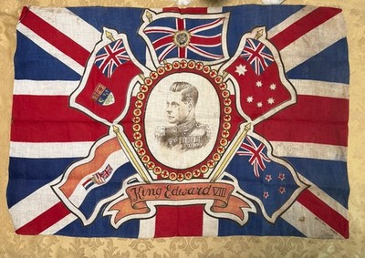 Pre World War 2 WWII UK British 1937 Edward VIII Coronation Flag Union Jack