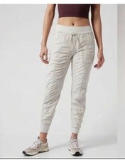 NWT Athleta Women's Attitude Pant Beige Pockets Jogger Quick Dry 6 Travel