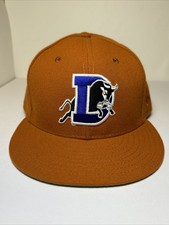 New Era 59FIFTY Durham Bulls Cap Size 7 5/8 Orange HAT Rare Made In USA