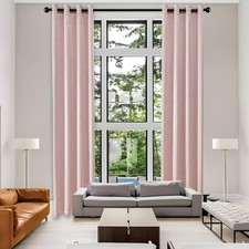 AZRMT Extra Long Pink Blackout Curtains 52x192 16ft Floor to Ceiling Polyester