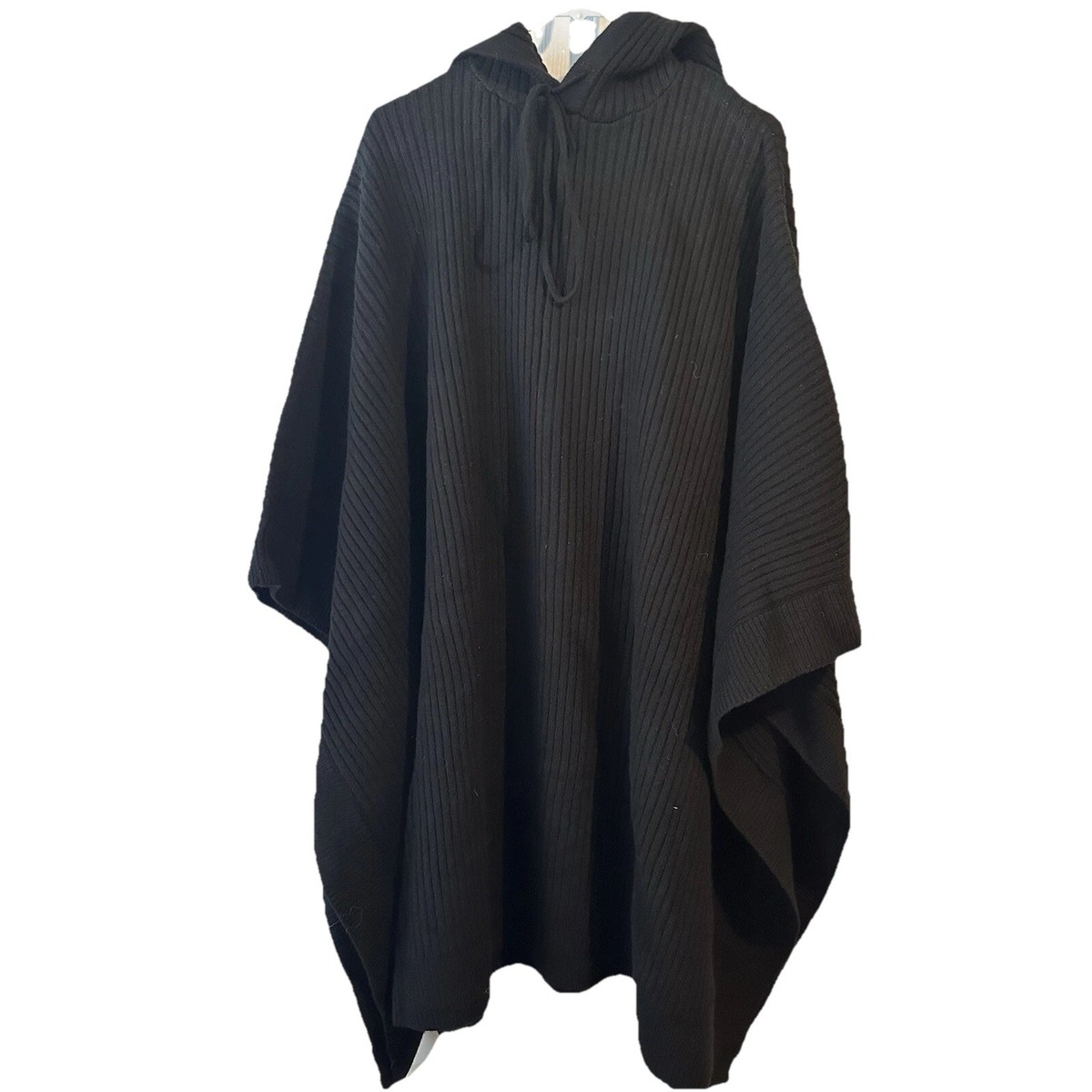 New Zara $259 Steven Meisel 100% Wool Oversized Black Hooded