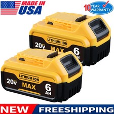 1/2Pack 20 Volt Max X R 6.0AH Lithium Ion Battery for DCB206-2 DCB205-2