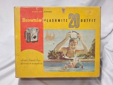 Kodak Brownie Flashmite 20 Camera Outfit w/ Box Insert Manual Untested 620