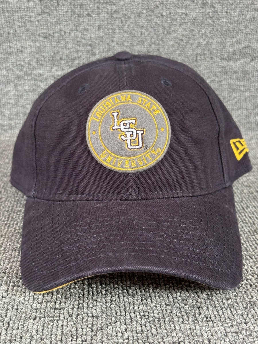 New Era LSU Tigers 9TWENTY Adjustable Hat Cap Purple Circular Patch