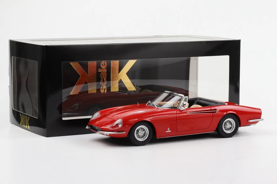 1:18 Échelle KK Ferrari 365 V12 California Spyder Pininfarina 1966 Rouge Diecast - Photo 4/4
