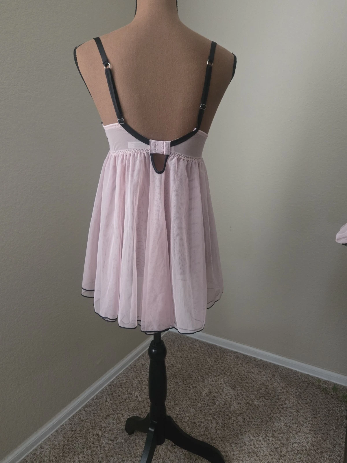 UNDERCOVER Victorias Secret rosa raso bustier chemise abito slip 36D fata stravagante