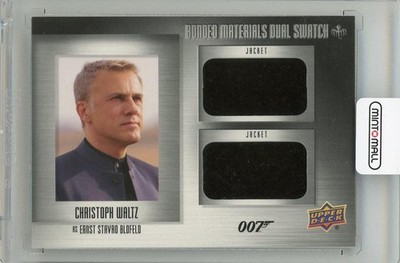 2021 Upper Deck James Bond Christoph Waltz Blofeld Dual Bonded Materials