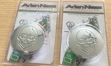 Arlen Ness Skull Gas Caps - Left (non-vented) and Right (vented) ‘82-‘96