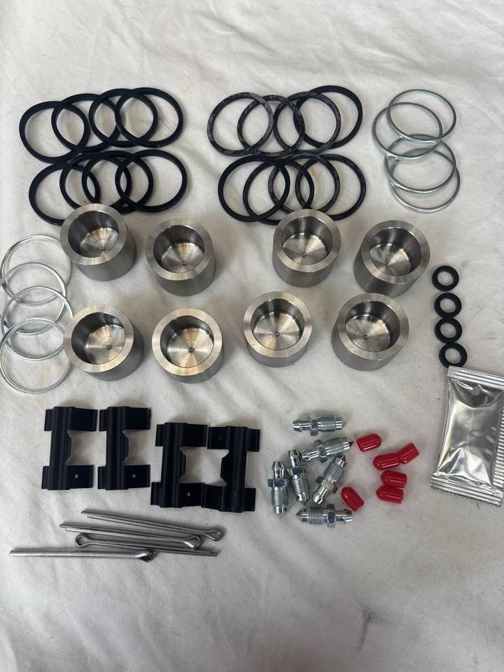 Pistones de acero inoxidable X8, sellos, cuñas para adaptarse a pinzas de olla Austin Ambassador S - Imagen 2 de 4