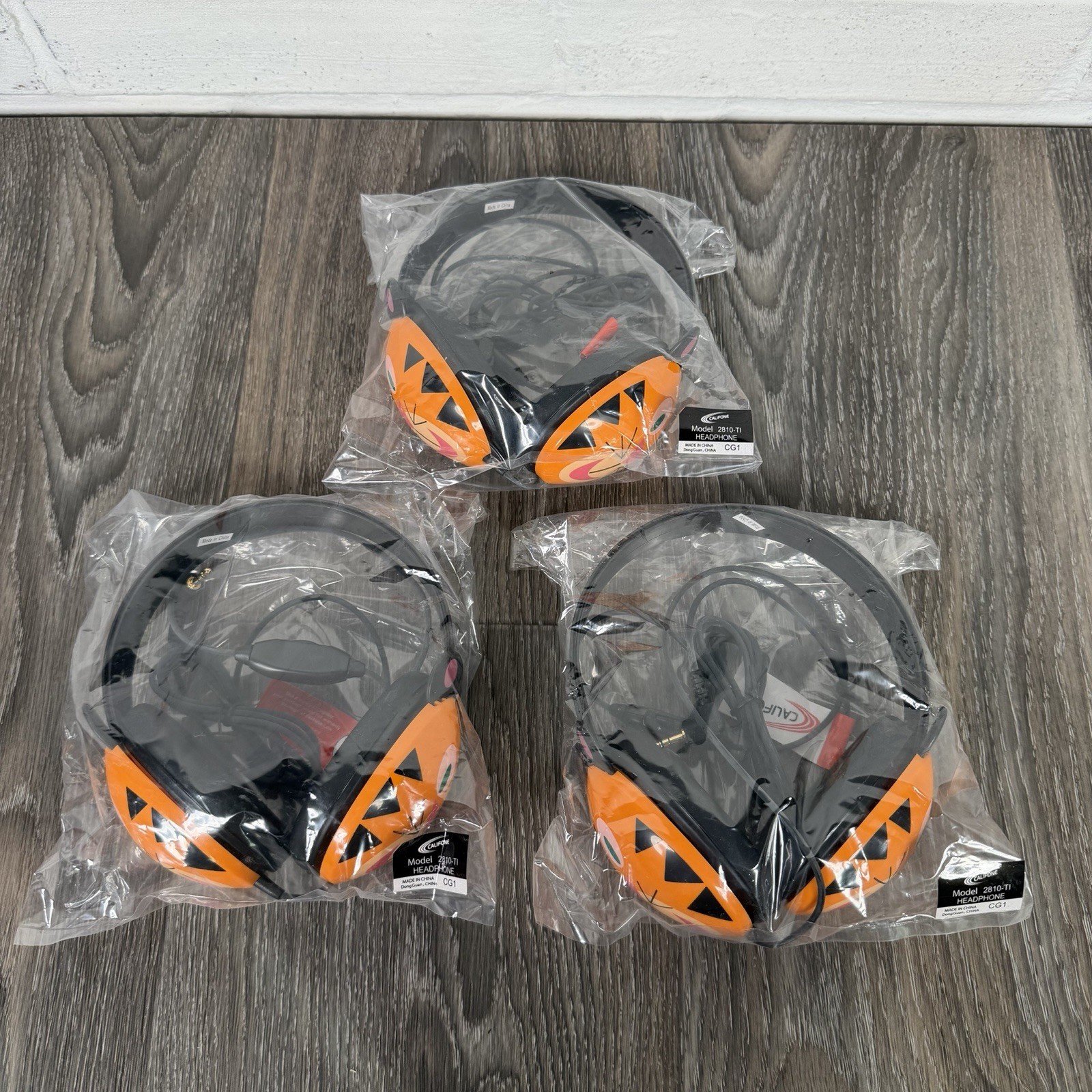 Lot of 3 Califone Kids Tiger Headphones Listening First Ster