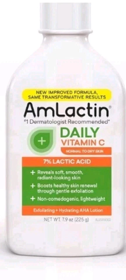 AmLactin Daily Vitamin C Lotion (225g) 7.9 oz Body Lotion with 7% Lactic Acid