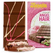 Fiorella Angel Hair Pistachio & Chocolate 150g | Milk Chocolate Candy Bar