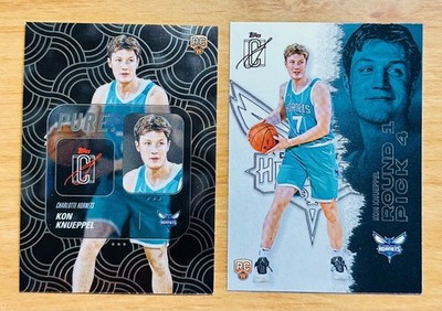 Kon Knueppel 2025-26 Signature Class Pure Insert & Base (RC) 2-Card Lot