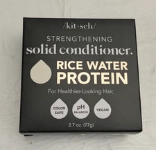 kitsch Rice Water Protein Strengthening Solid Conditioner Bar Color Safe 2.7 Oz.