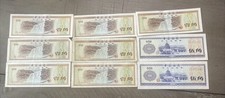 10 Fen 50 Fen Chinese Foreign Exchange Certificates Lot Of 9